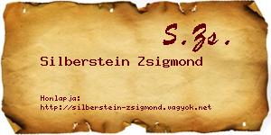 Silberstein Zsigmond névjegykártya